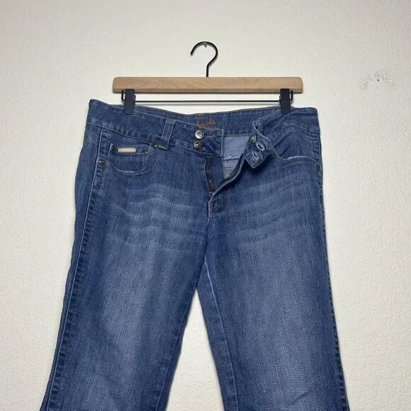 Y2K Southpole Flared Womens 13 Jeans Denim Bootcut Fit Light Blue Wash Western - Picture 16 of 16